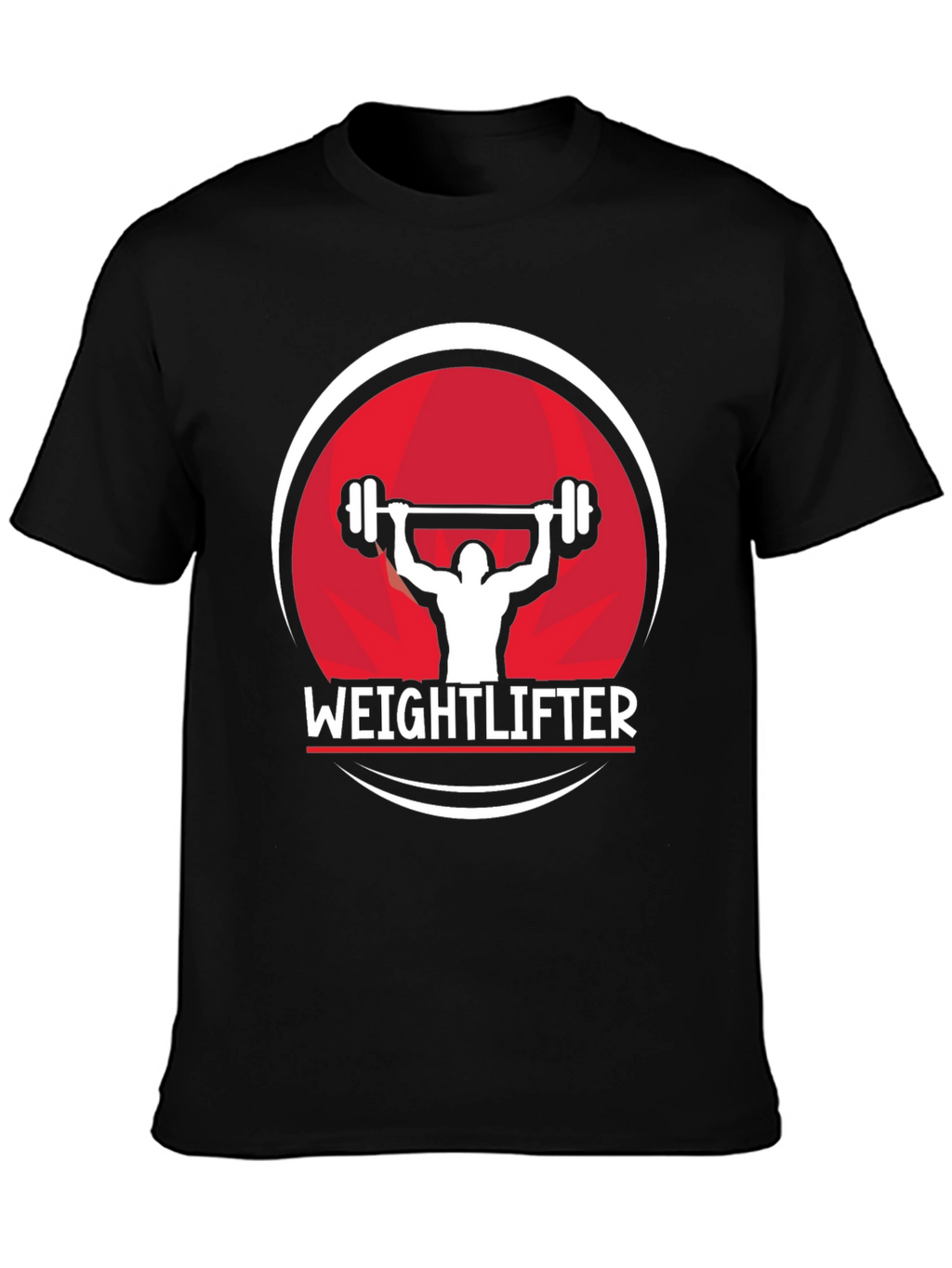 Weightlifter Graphic Tee - Black Cotton Fitness Shirt
