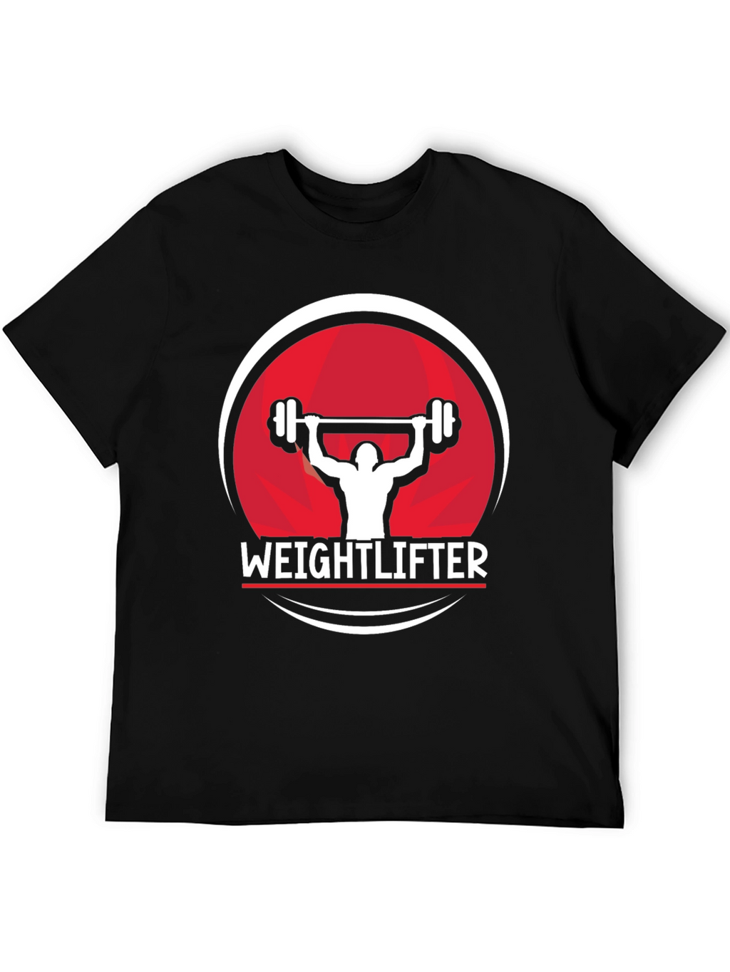 Weightlifter Graphic Tee - Black Cotton Fitness Shirt