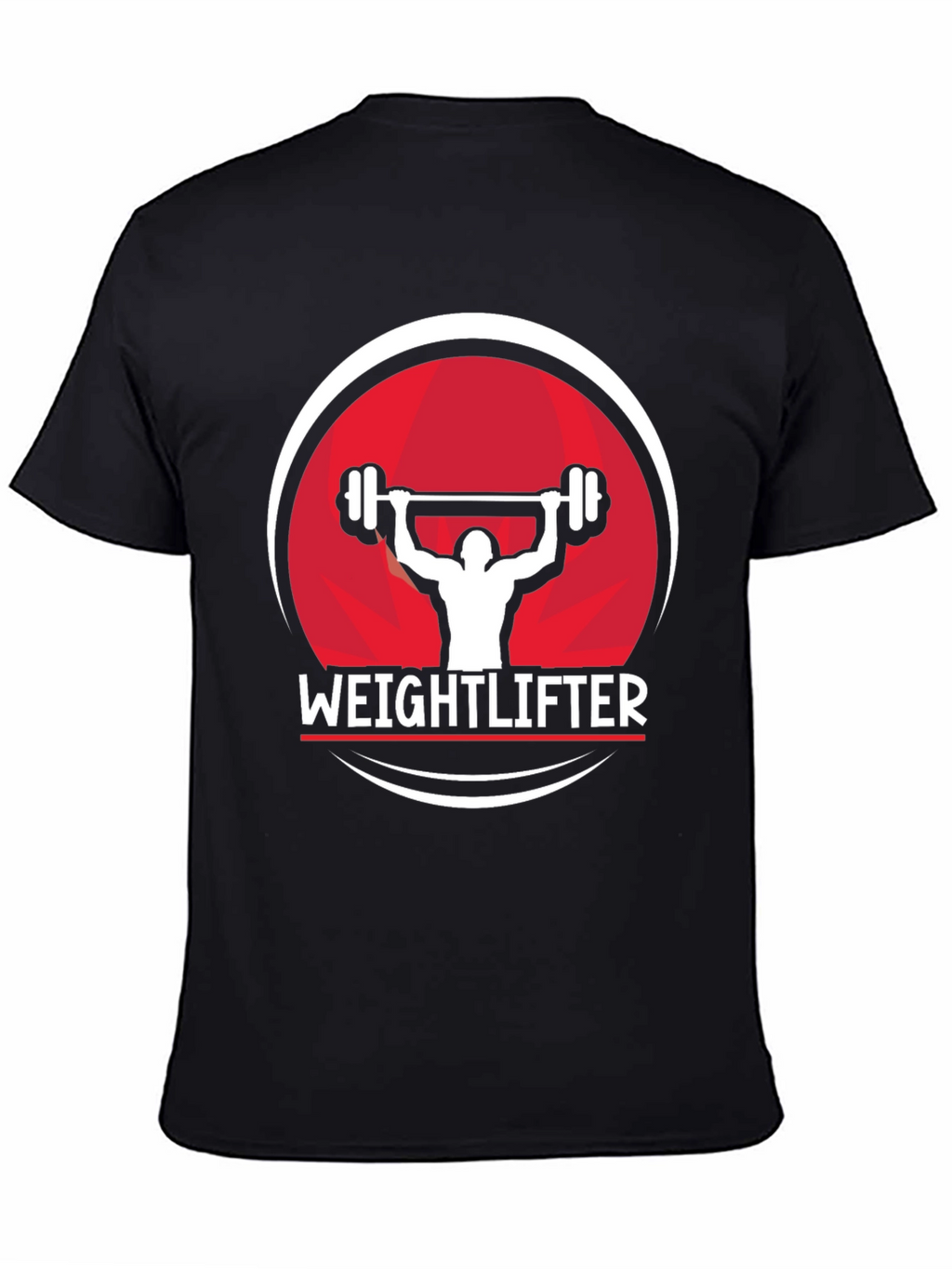Weightlifter Graphic Tee - Black Cotton Fitness Shirt