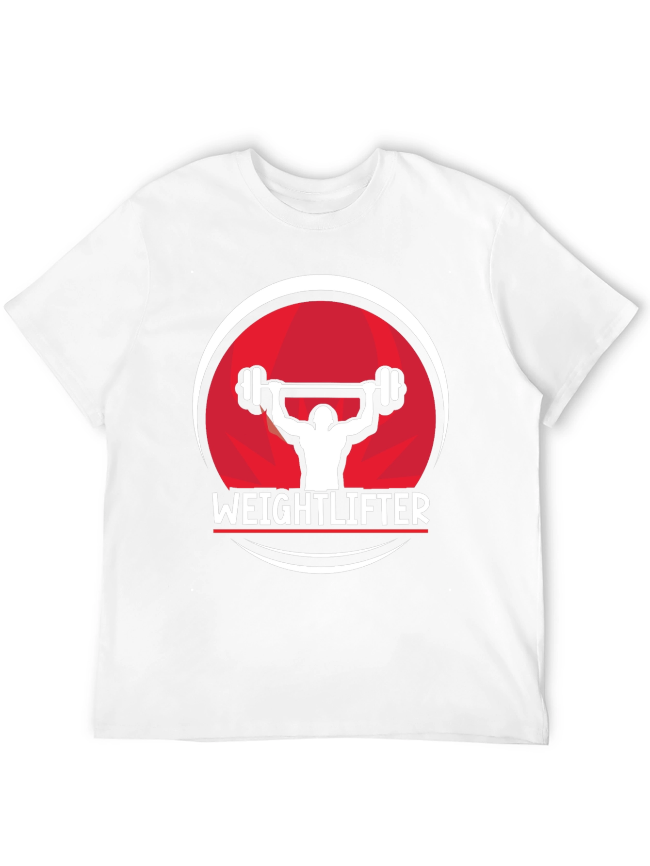 Weightlifter Graphic Tee - Black Cotton Fitness Shirt