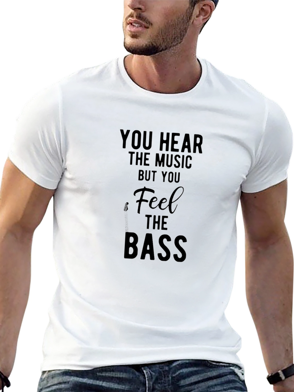 You Hear the Music Black Graphic Tee