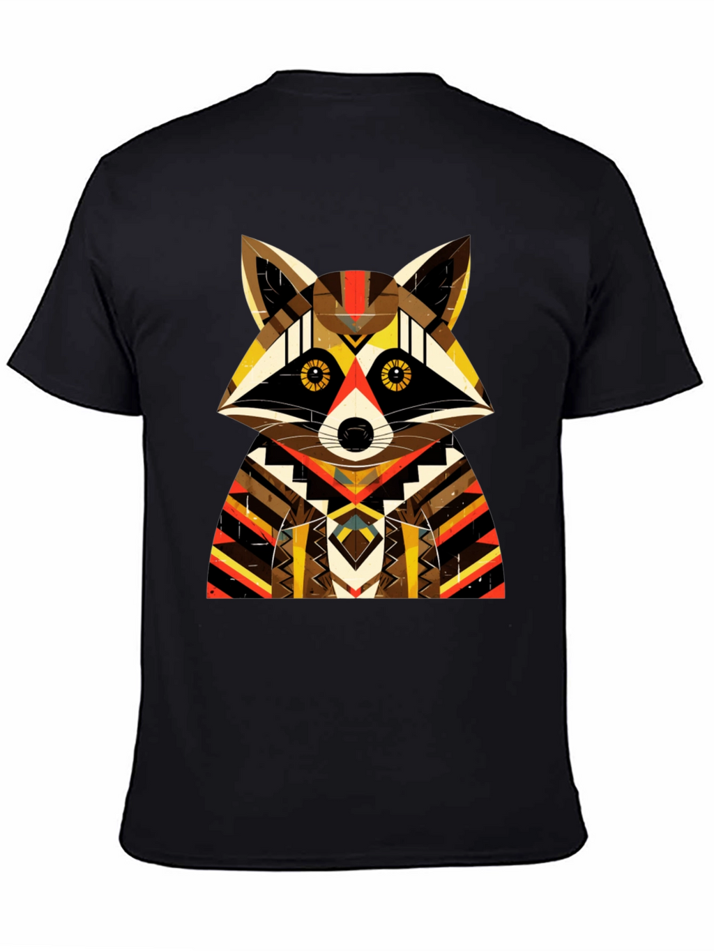 Geometric Raccoon Graphic Tee - Unique Design