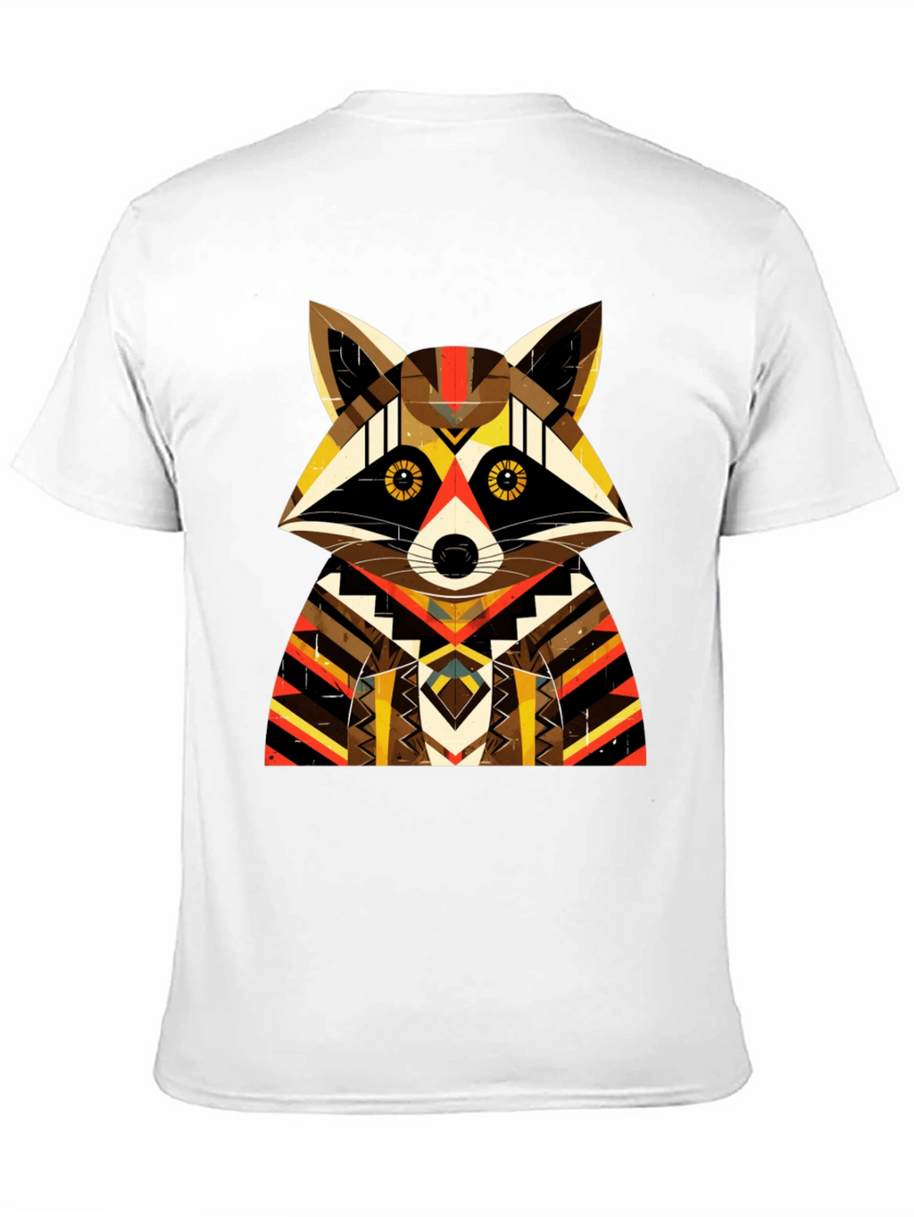 Geometric Raccoon Graphic Tee - Unique Design