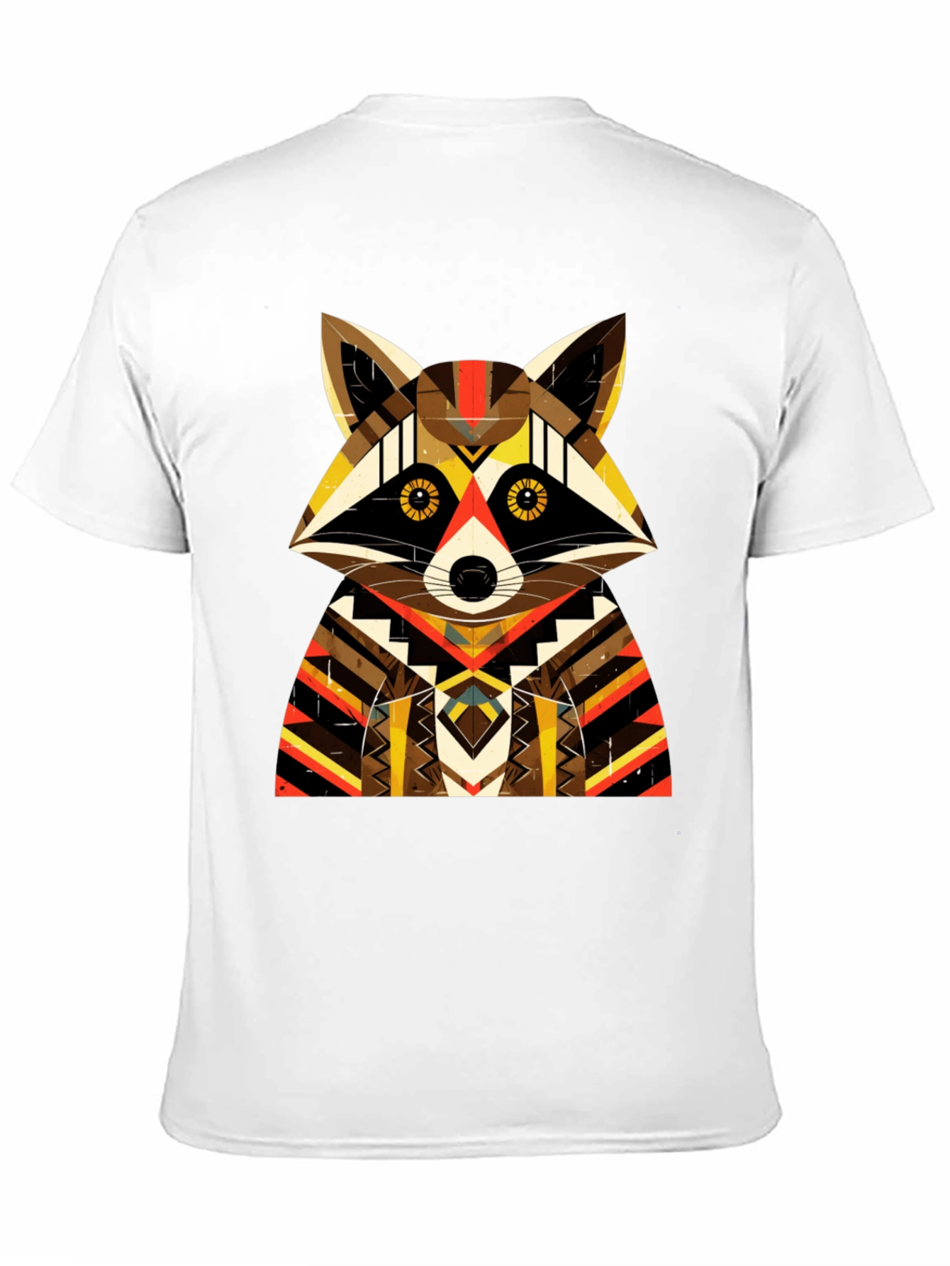 Geometric Raccoon Graphic Tee - Unique Design