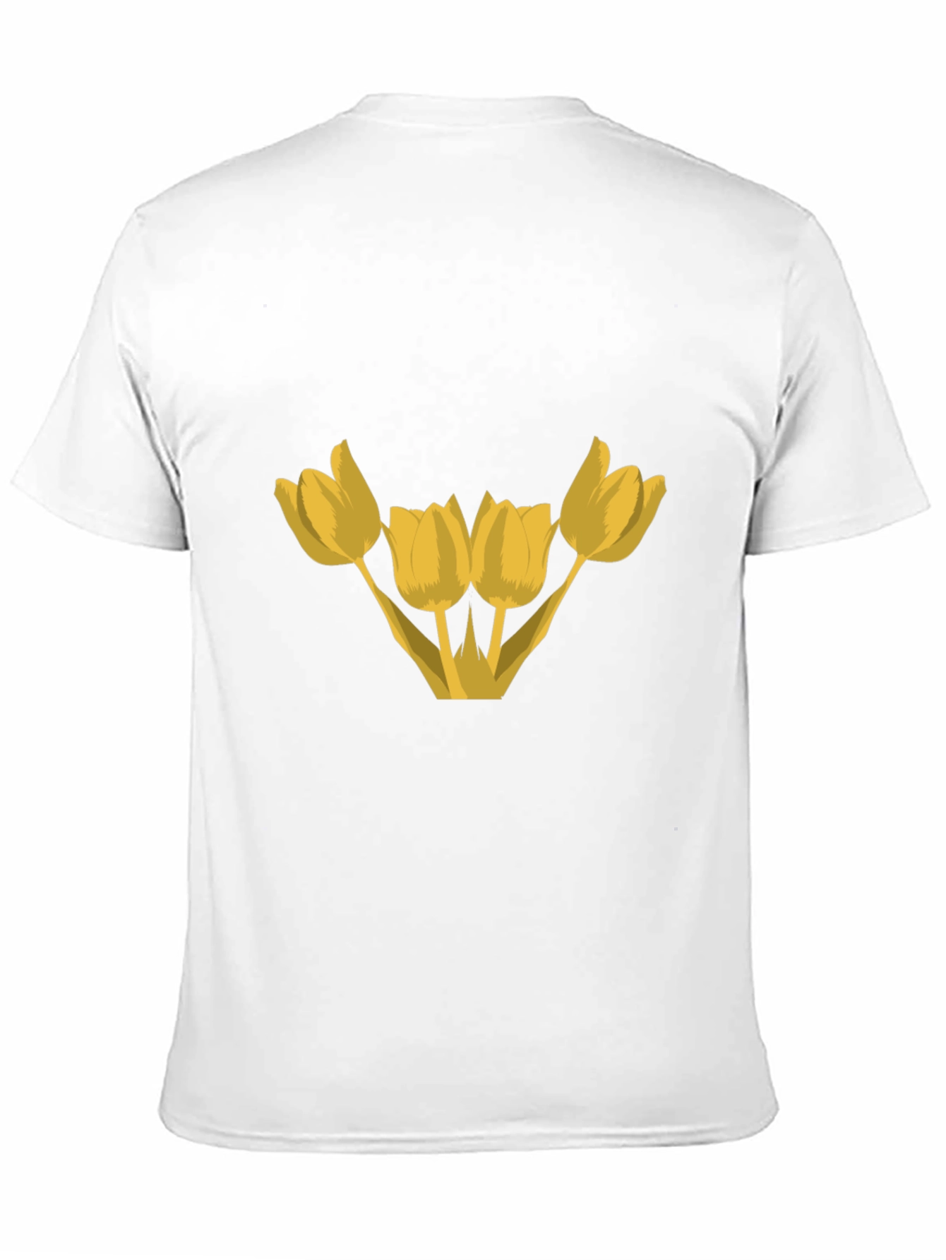 Floral Graphic T-Shirt - Yellow Tulips
