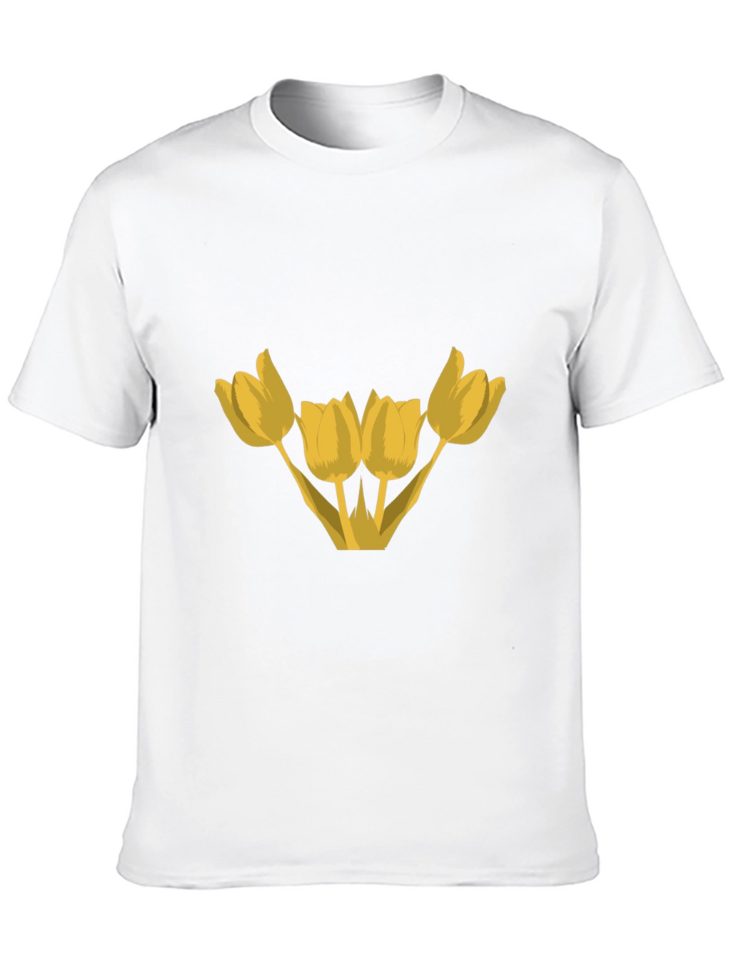 Floral Graphic T-Shirt - Yellow Tulips