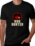 Bug Hunter Graphic Tee - Black Cotton T-Shirt