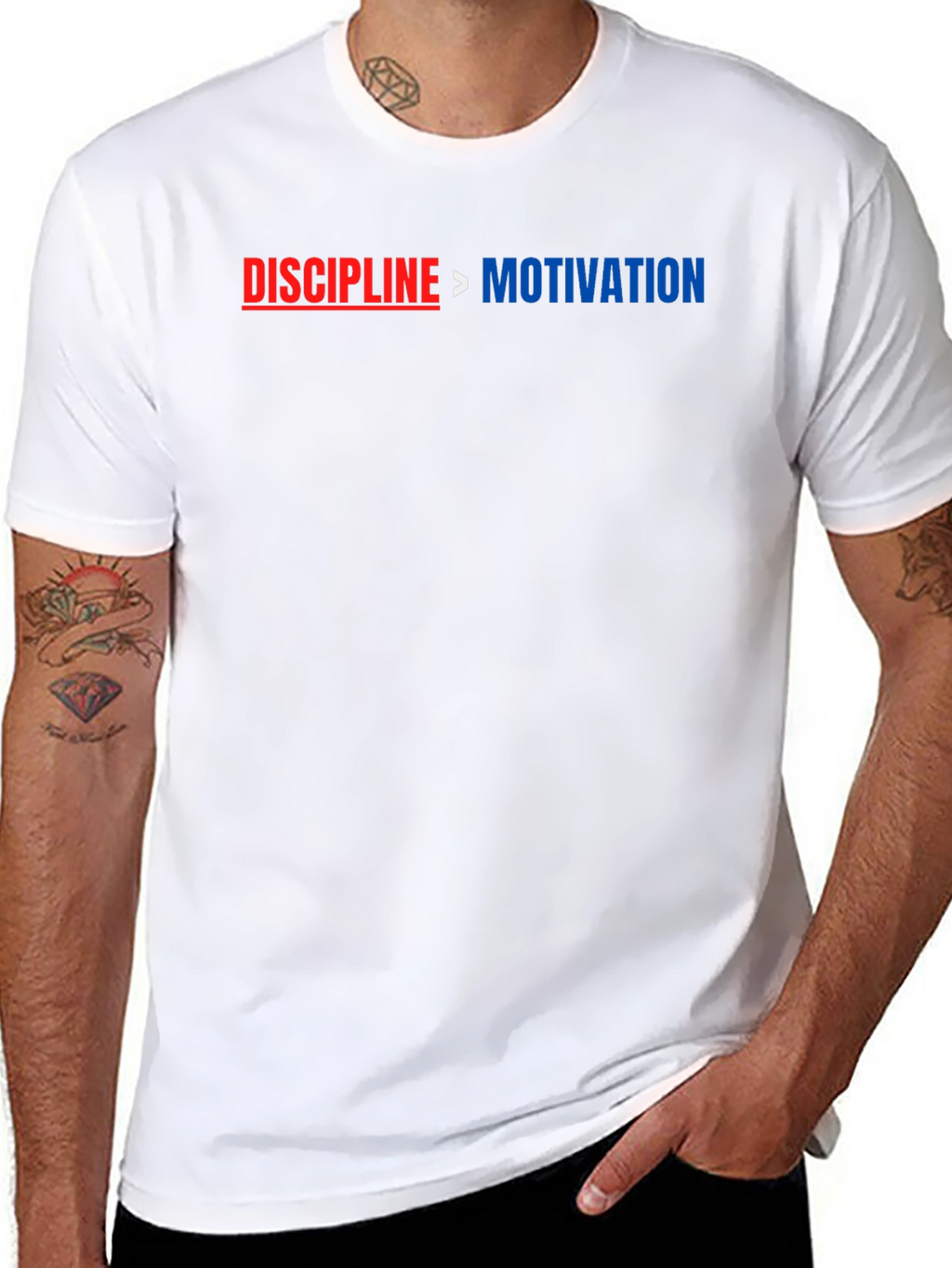 Discipline Over Motivation Graphic T-Shirt