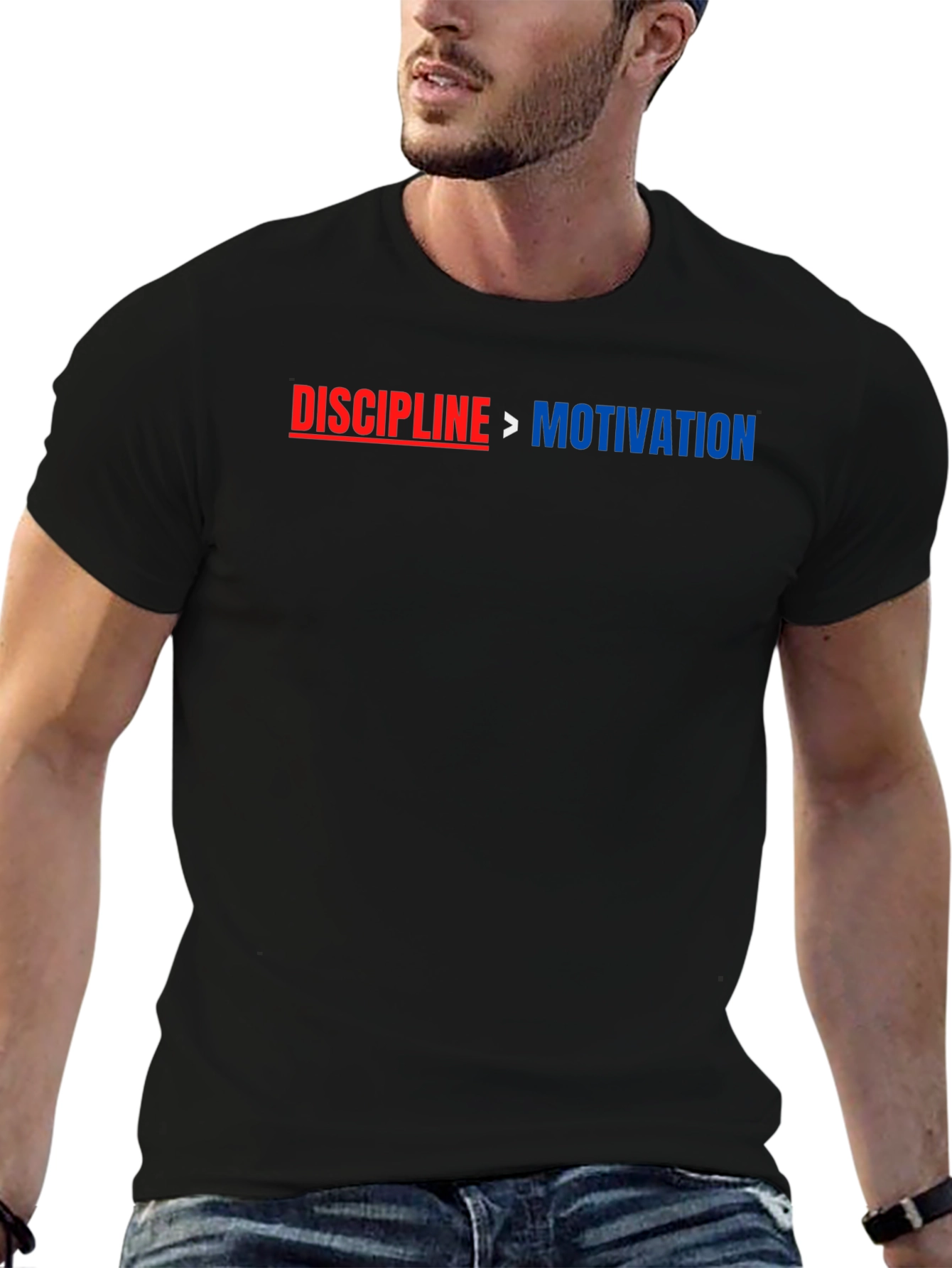 Discipline Over Motivation Graphic T-Shirt