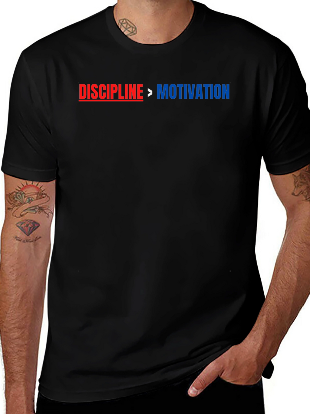 Discipline Over Motivation Graphic T-Shirt