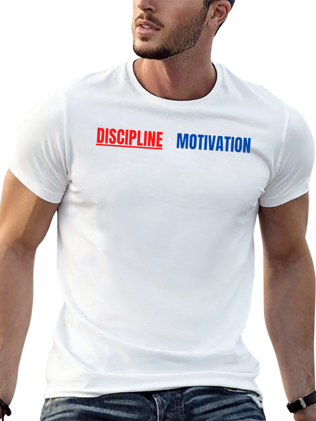Discipline Over Motivation Graphic T-Shirt