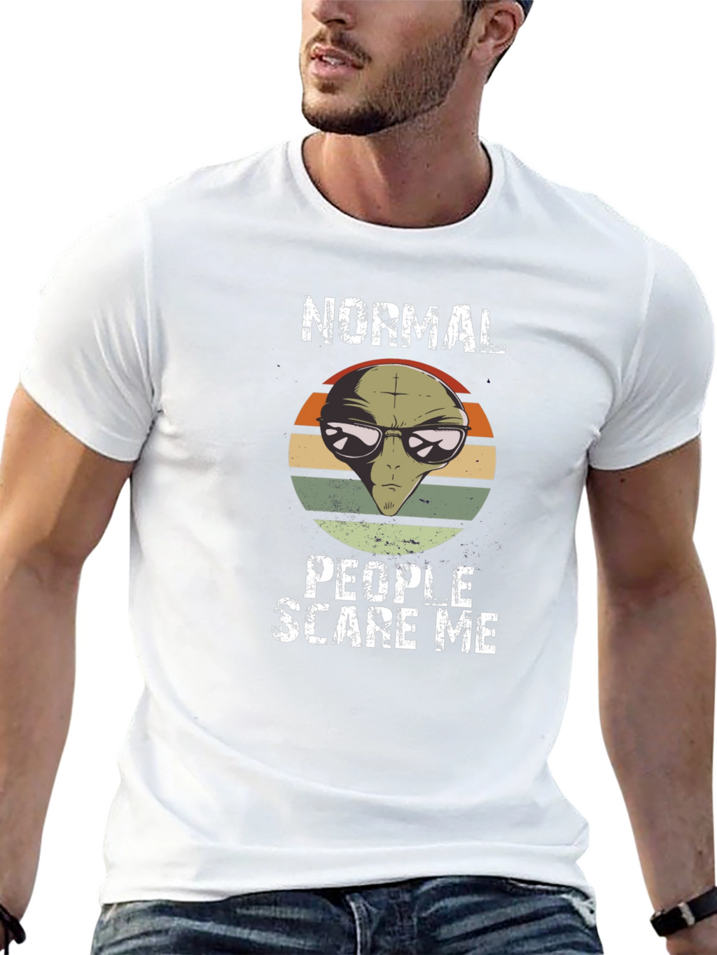 Normal People Scare Me Alien Graphic Tee
