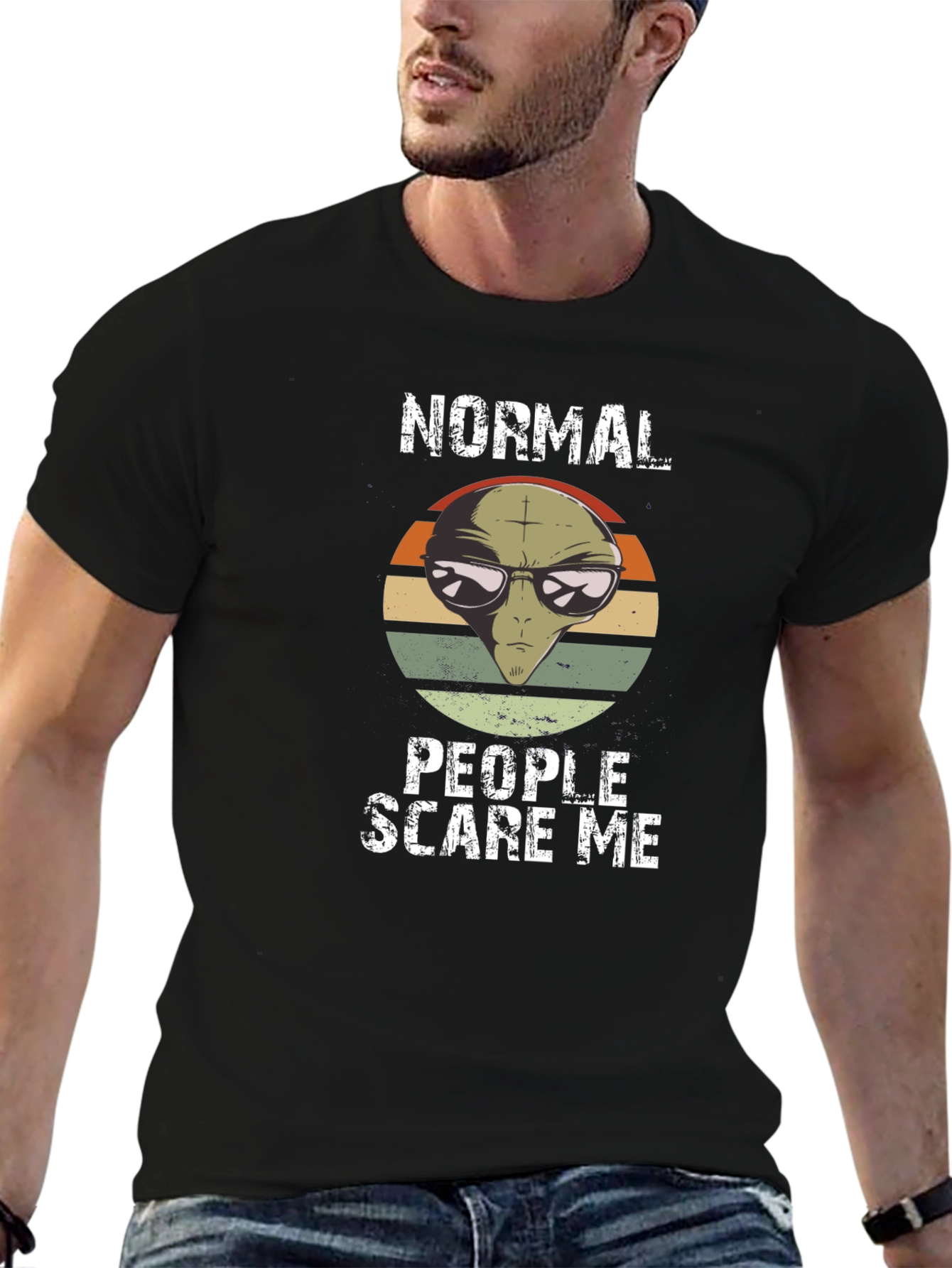 Normal People Scare Me Alien Graphic Tee