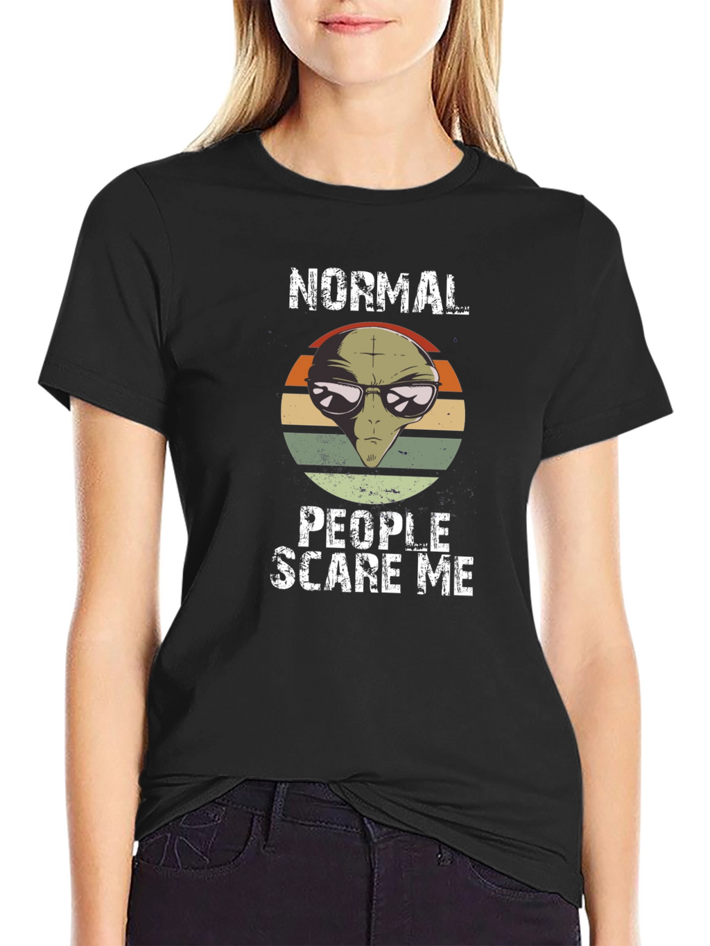 Normal People Scare Me Alien Graphic Tee