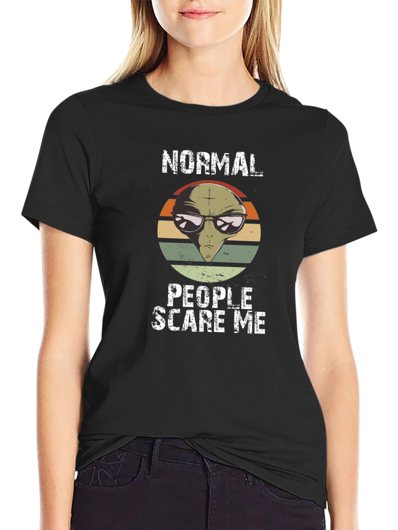 Normal People Scare Me Alien Graphic Tee