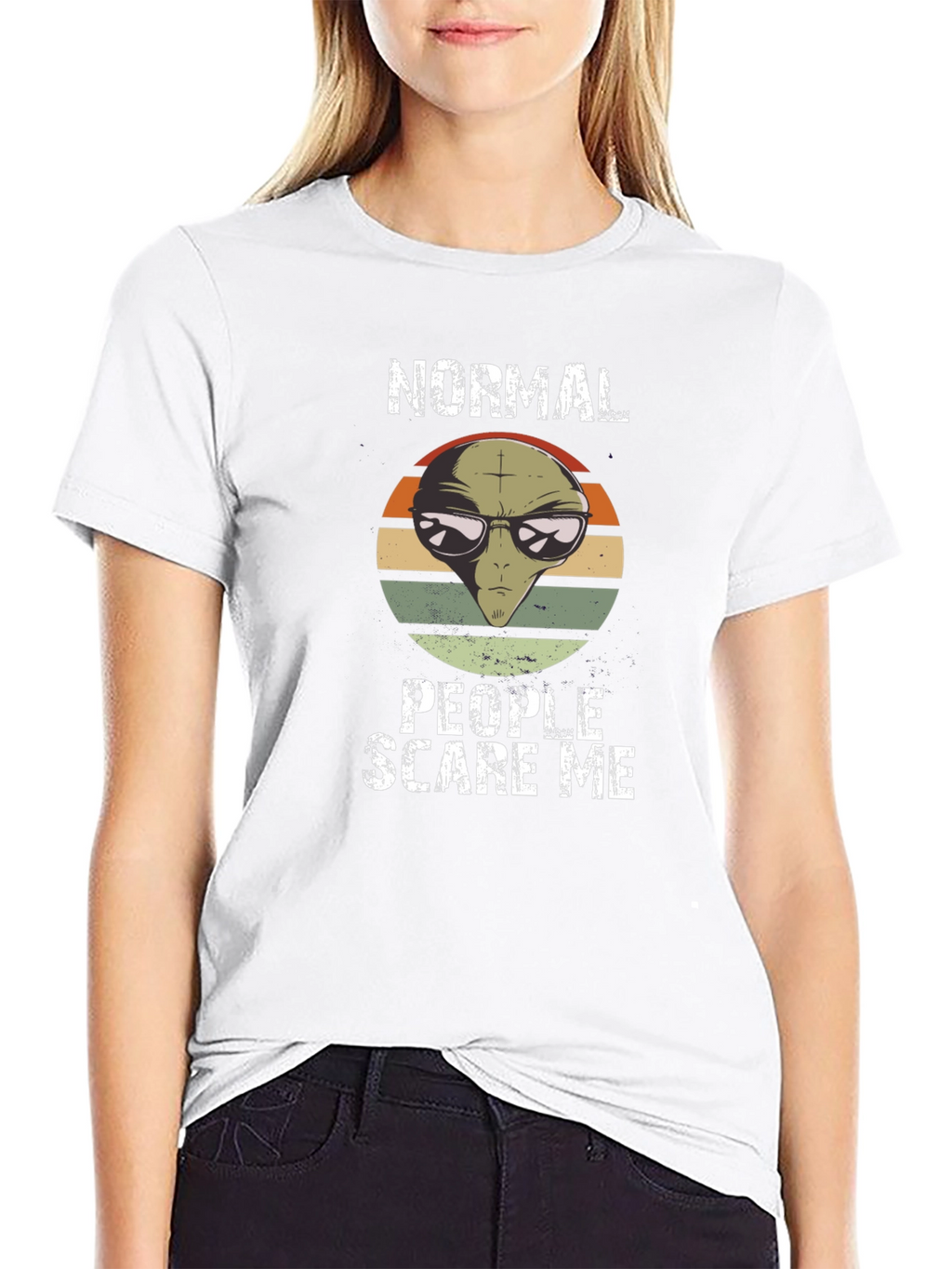 Normal People Scare Me Alien Graphic Tee