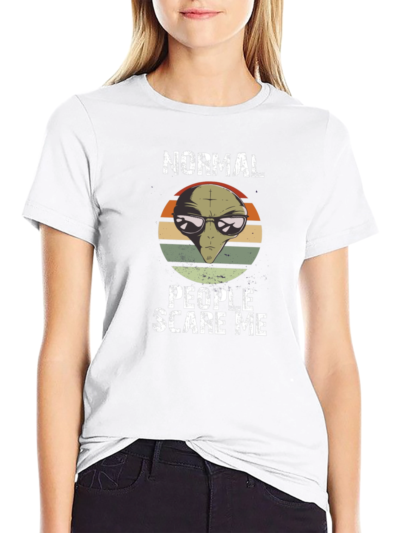 Normal People Scare Me Alien Graphic Tee