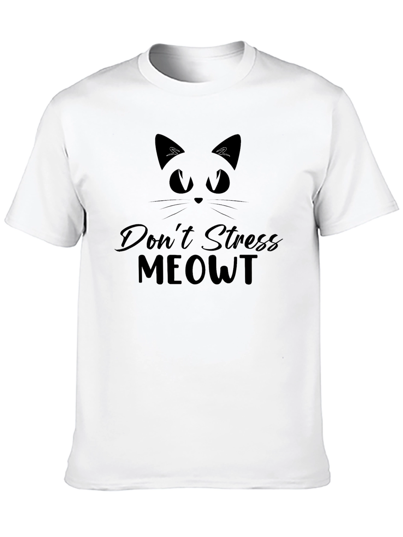 Dont Stress Meowt Black Graphic Tee