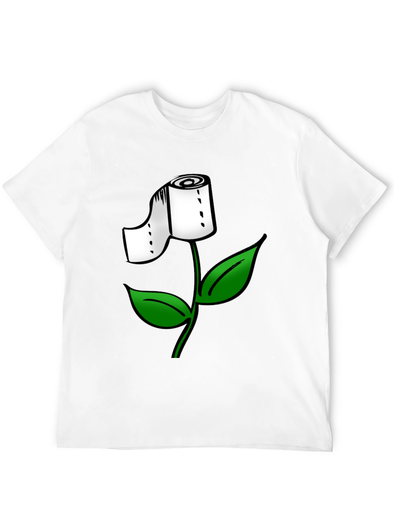 Toilet Paper Flower Graphic T-Shirt