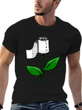 Toilet Paper Flower Graphic T-Shirt
