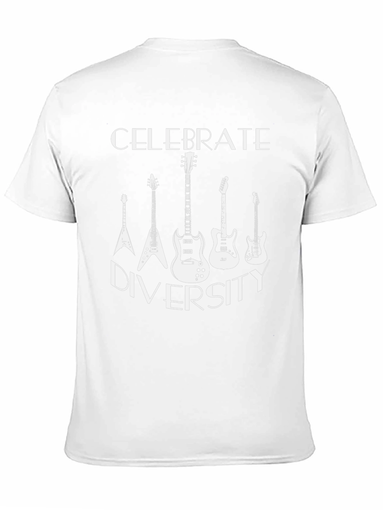 Celebrate Diversity Guitar Graphic Tee - Black