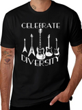 Celebrate Diversity Guitar Graphic Tee - Black