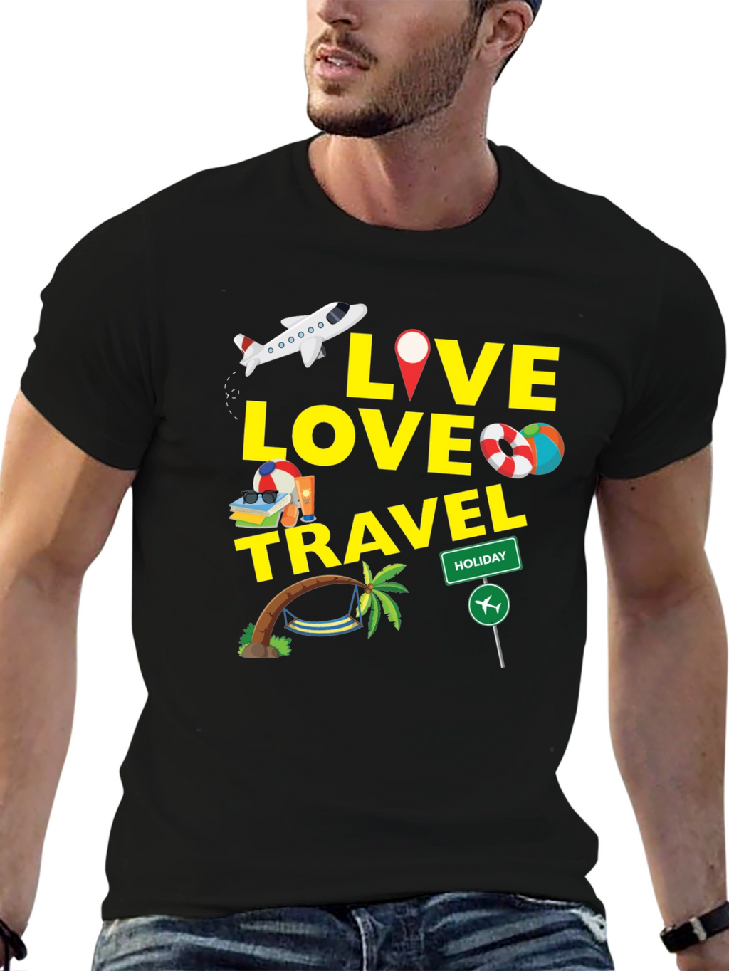 Live Love Travel Graphic T-Shirt