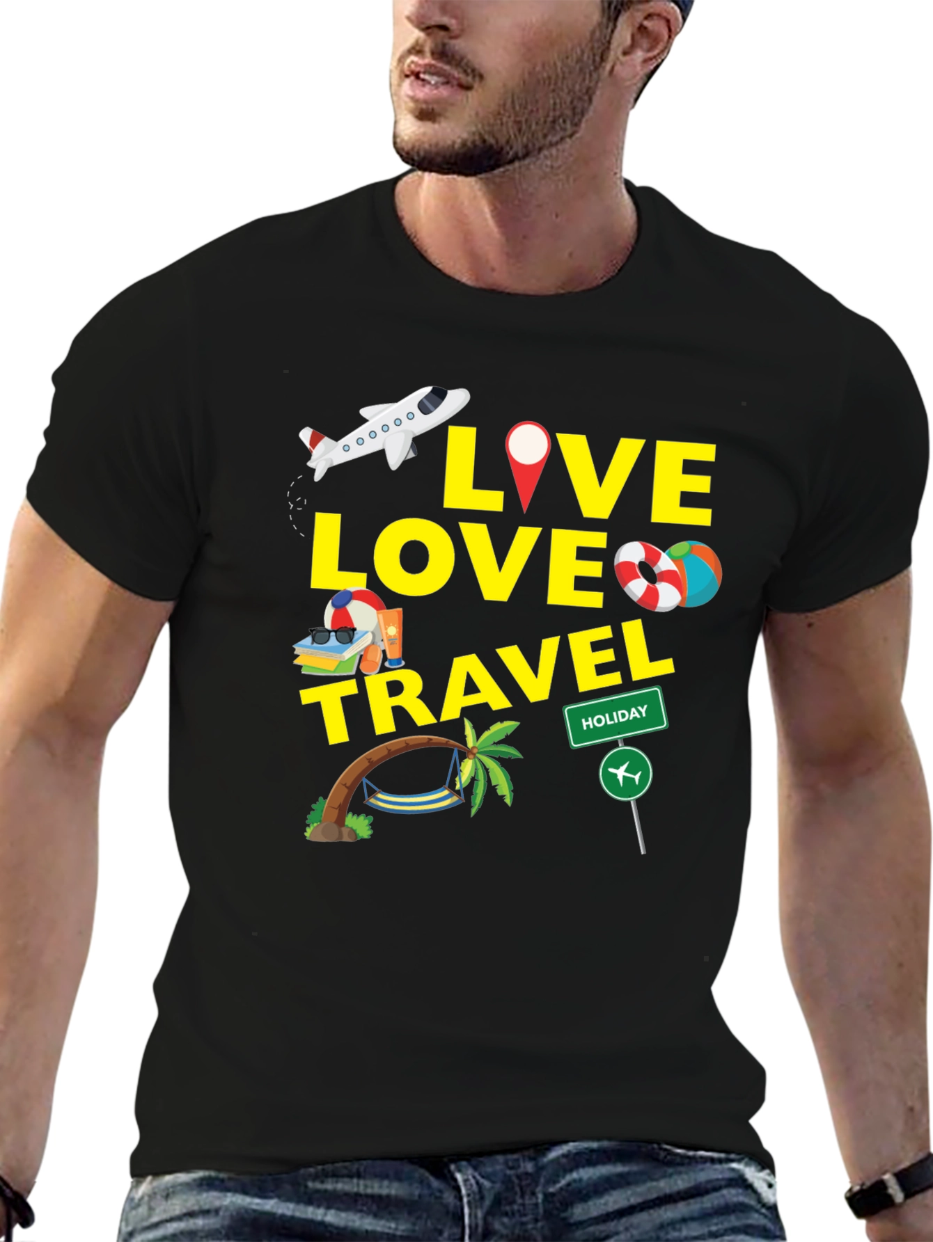 Live Love Travel Graphic T-Shirt