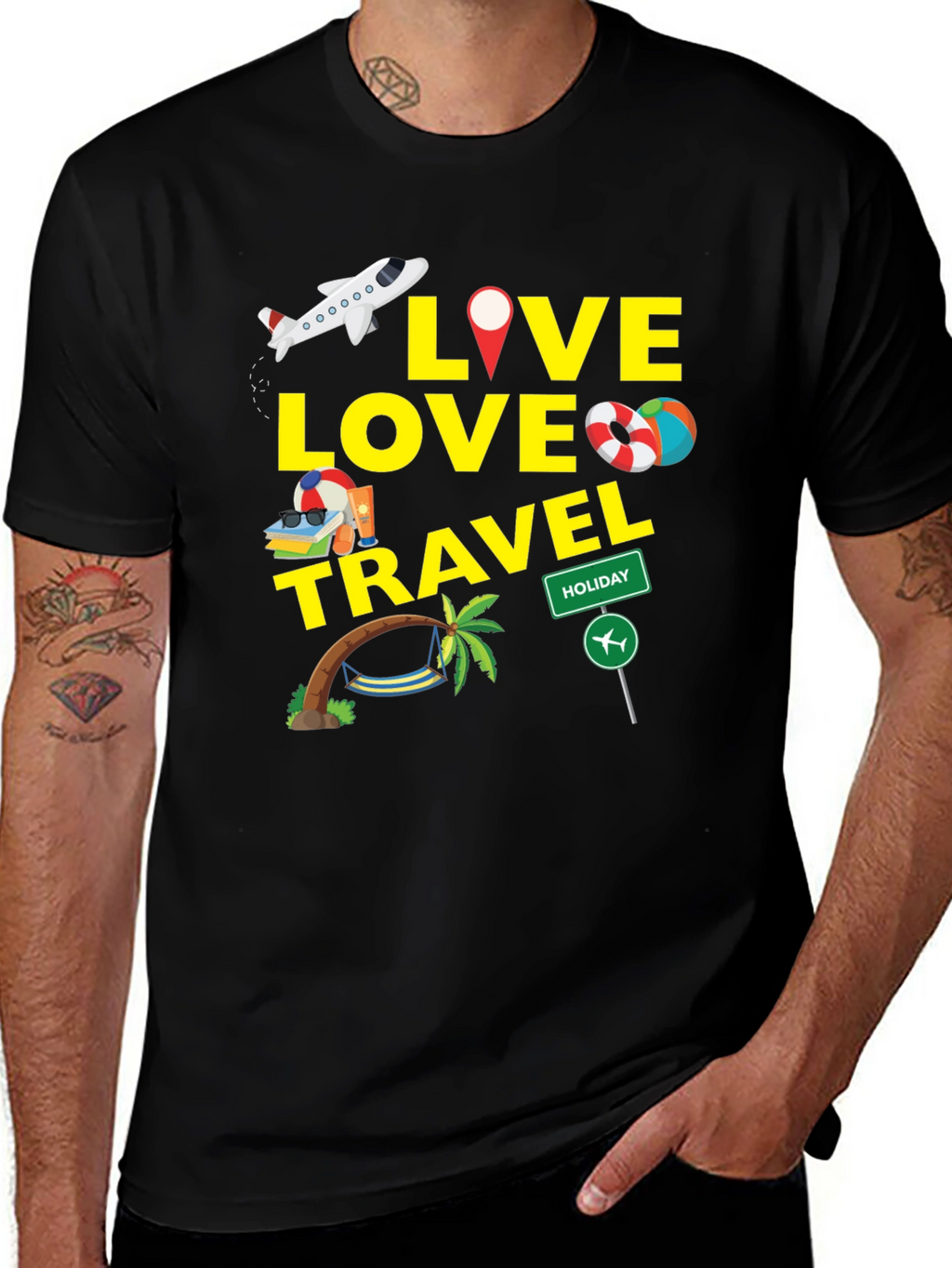 Live Love Travel Graphic T-Shirt