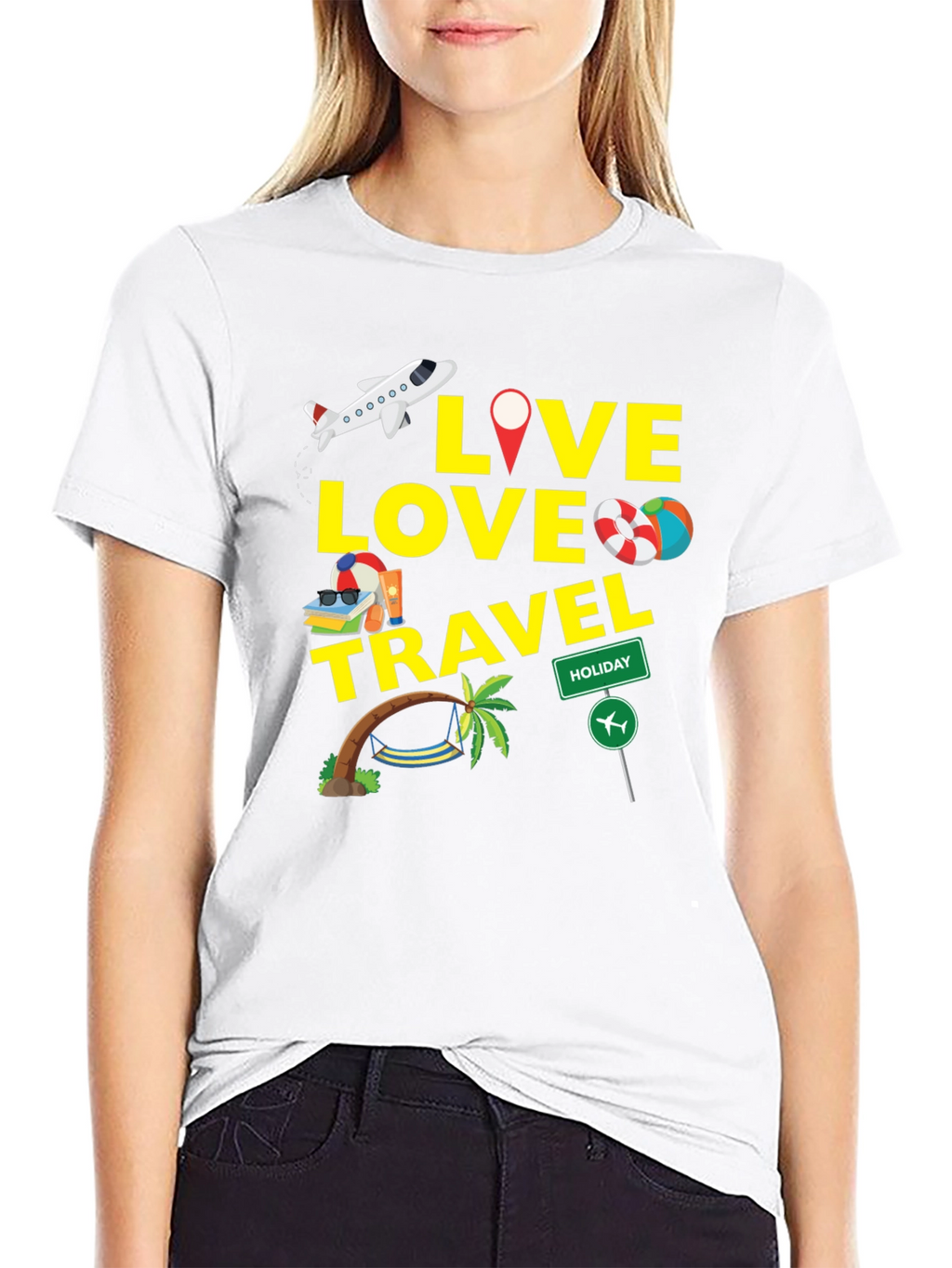 Live Love Travel Graphic T-Shirt