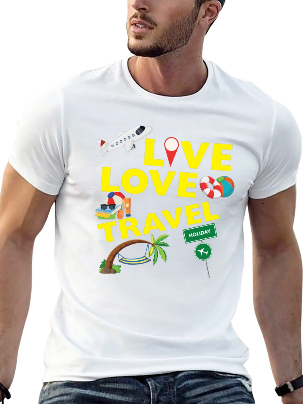 Live Love Travel Graphic T-Shirt