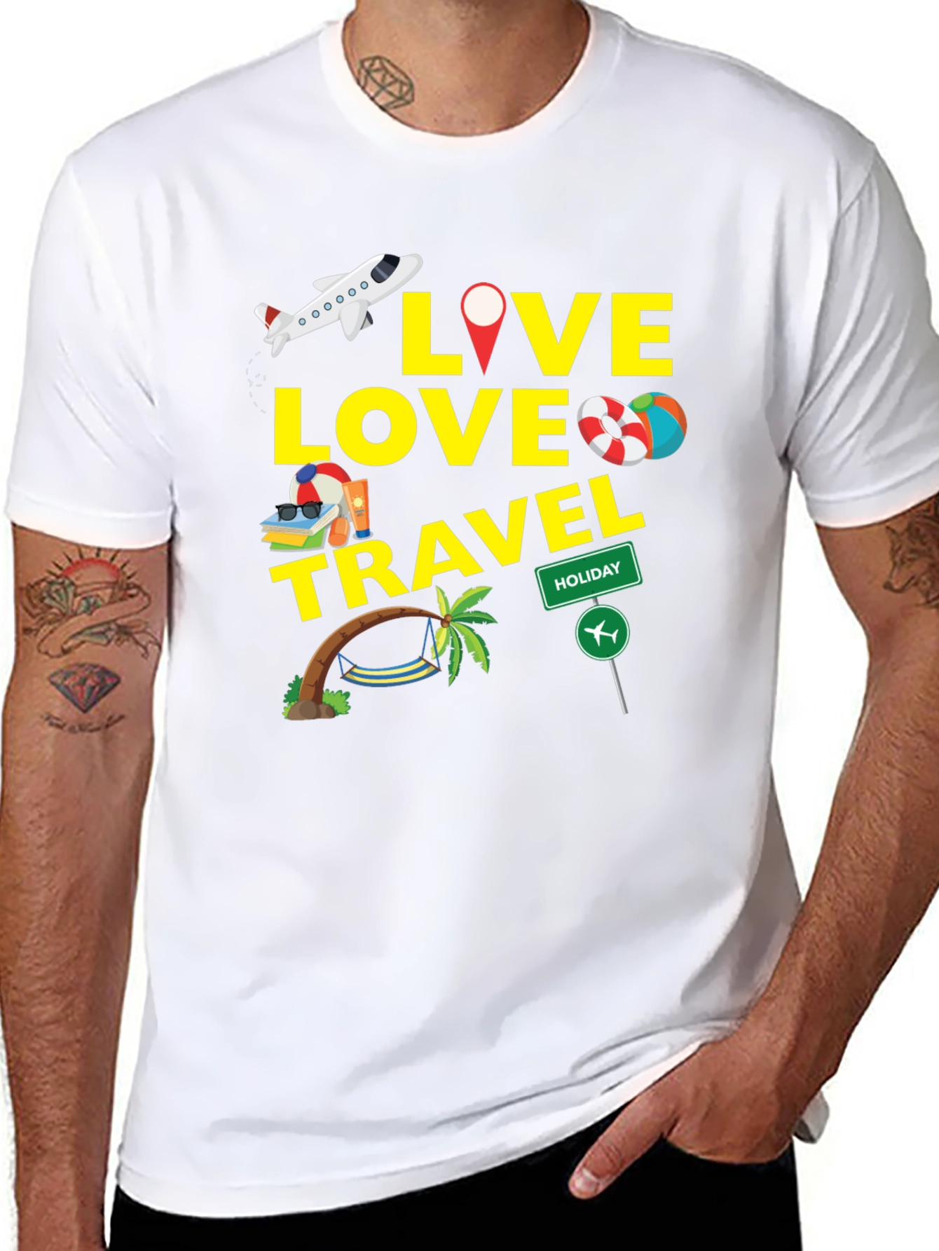 Live Love Travel Graphic T-Shirt