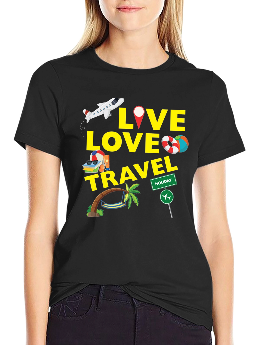Live Love Travel Graphic T-Shirt