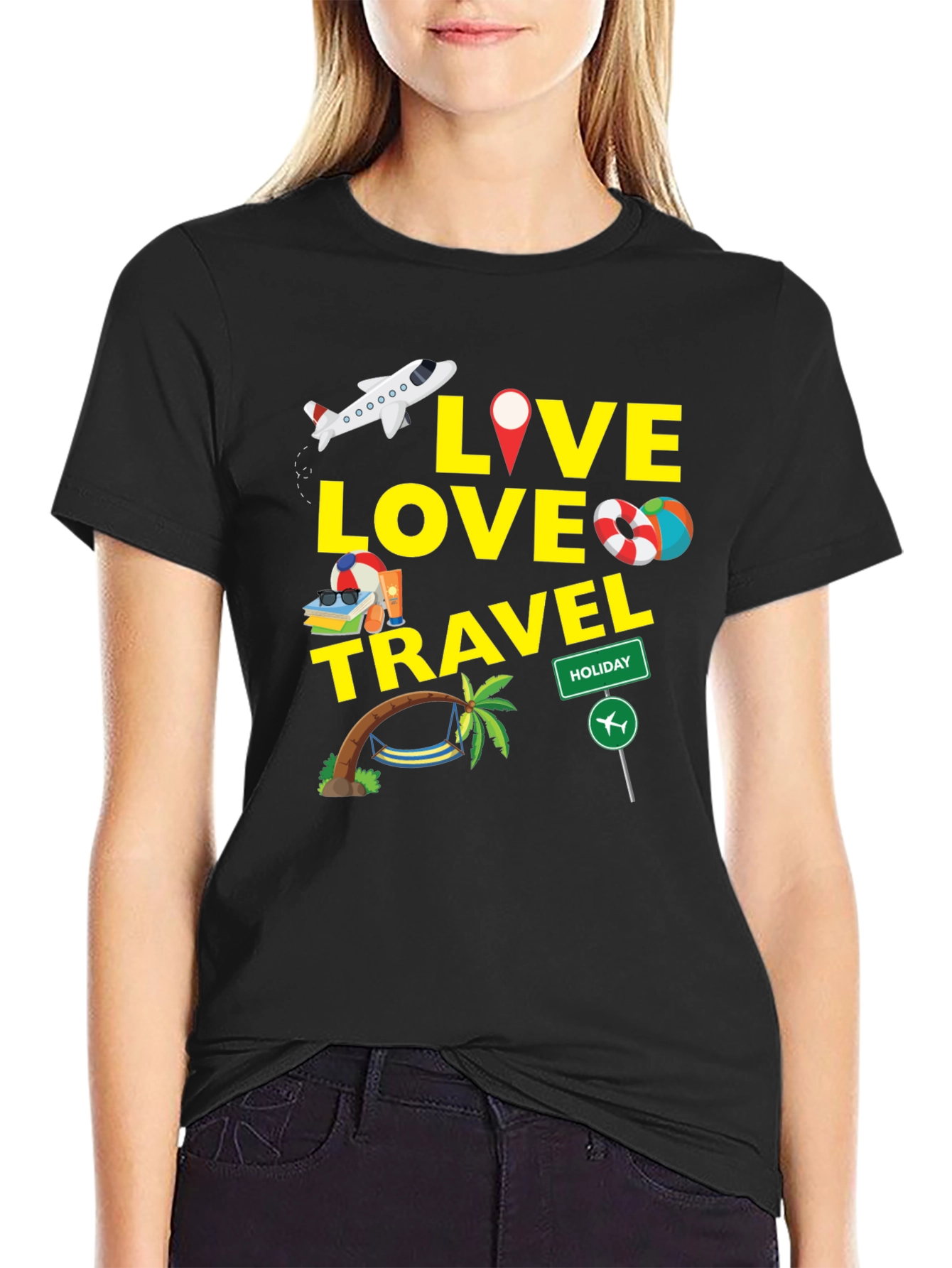 Live Love Travel Graphic T-Shirt