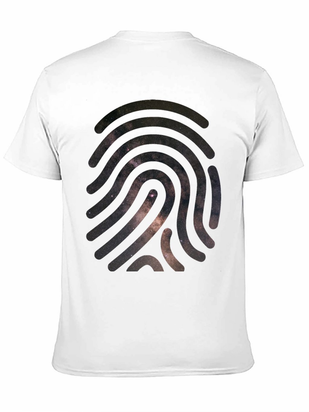 Cosmic Fingerprint Graphic Tee - Black Cotton Blend