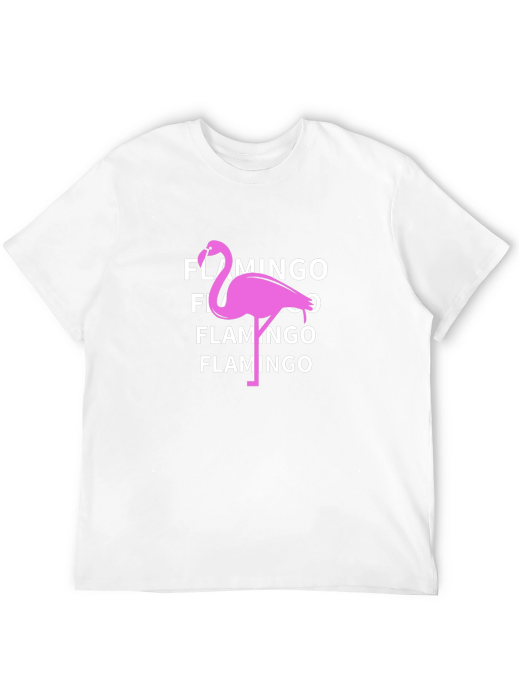 Flamingo Graphic Tee - Black Cotton T-Shirt