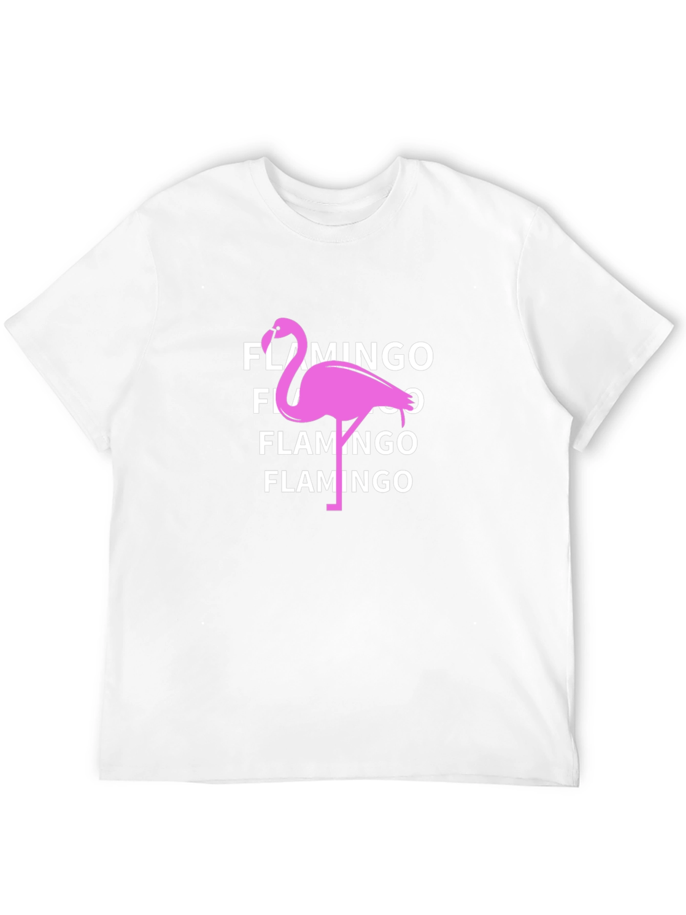 Flamingo Graphic Tee - Black Cotton T-Shirt