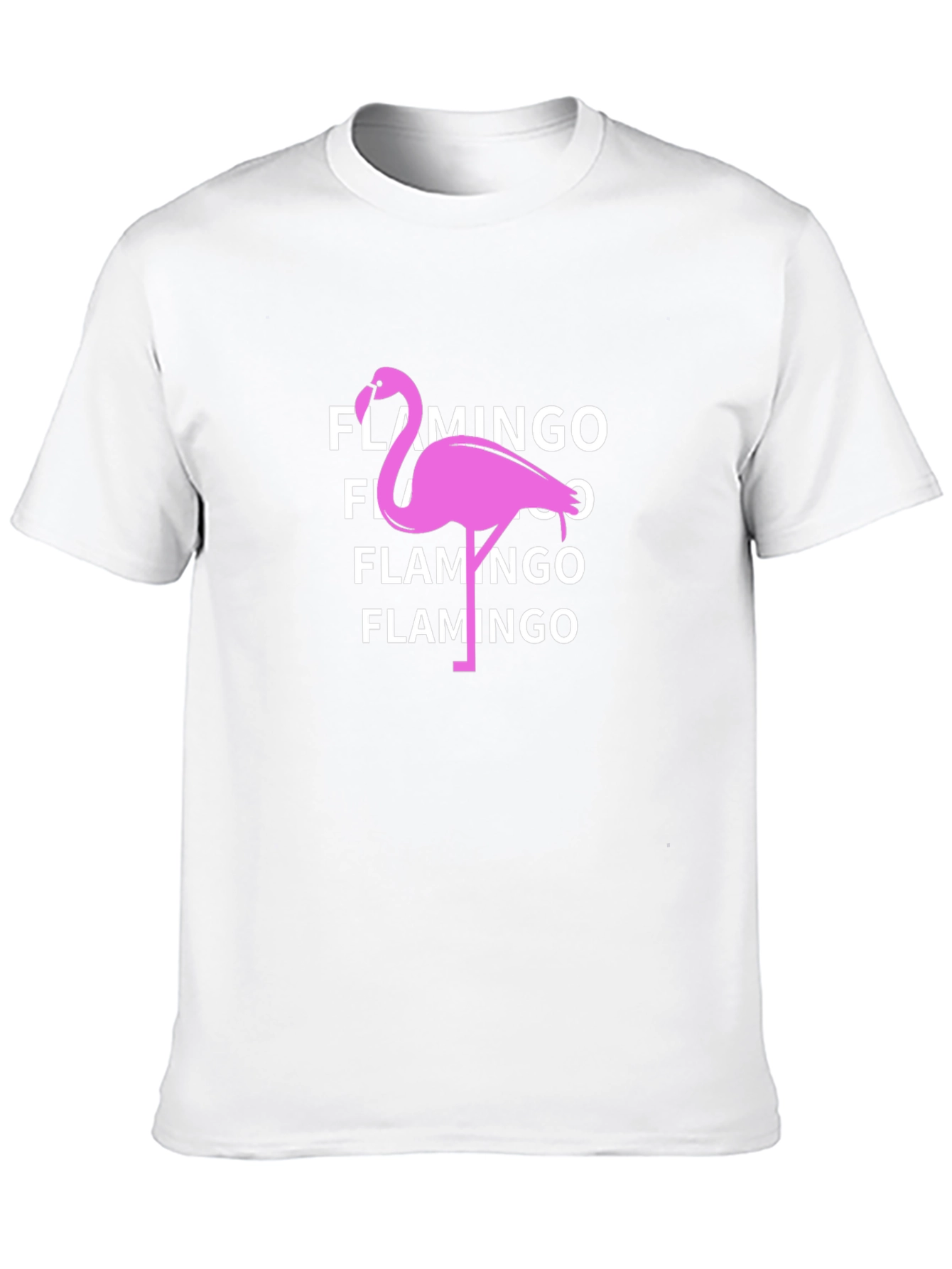 Flamingo Graphic Tee - Black Cotton T-Shirt
