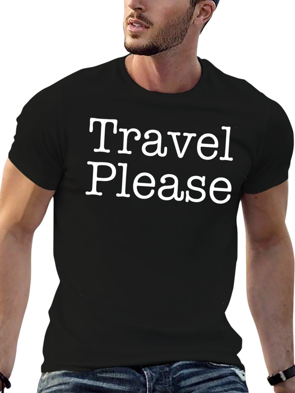 Travel Please Graphic Tee - Soft Cotton Comfort