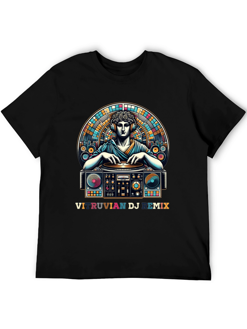 Vitruvian DJ Remix Graphic Tee