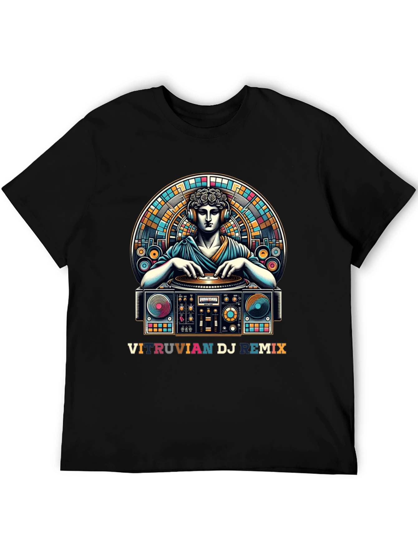 Vitruvian DJ Remix Graphic Tee