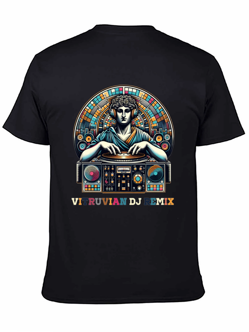 Vitruvian DJ Remix Graphic Tee