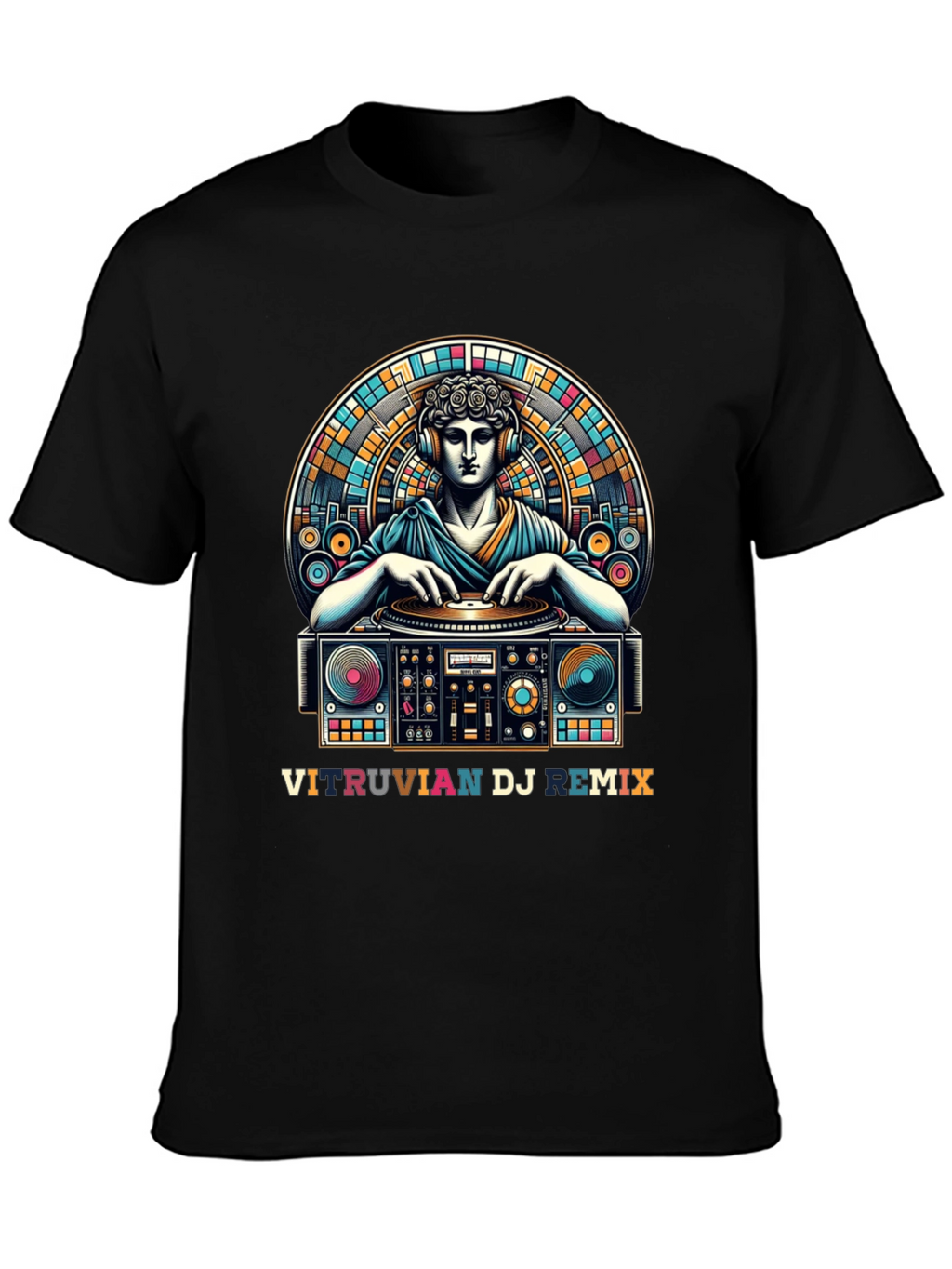 Vitruvian DJ Remix Graphic Tee