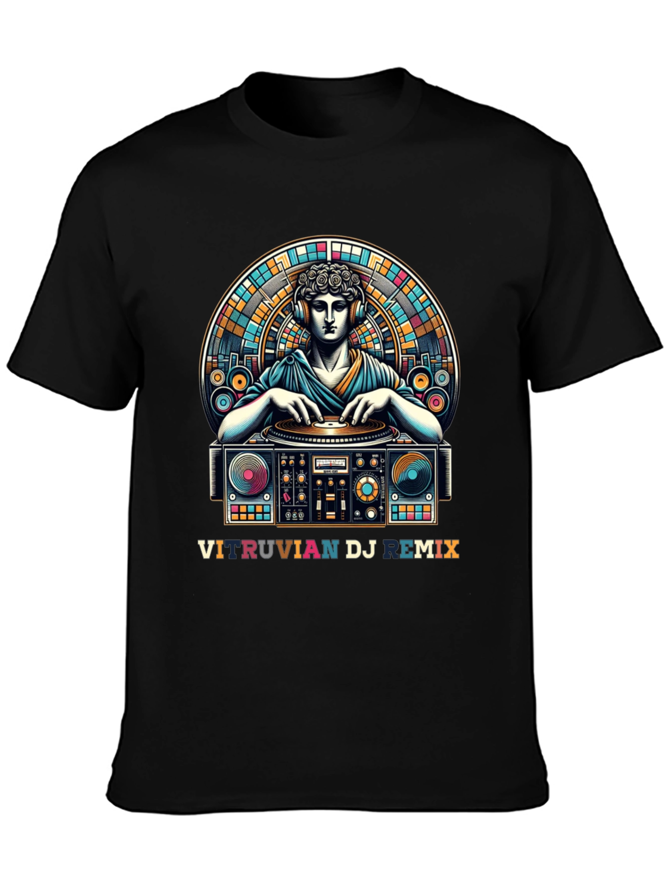 Vitruvian DJ Remix Graphic Tee