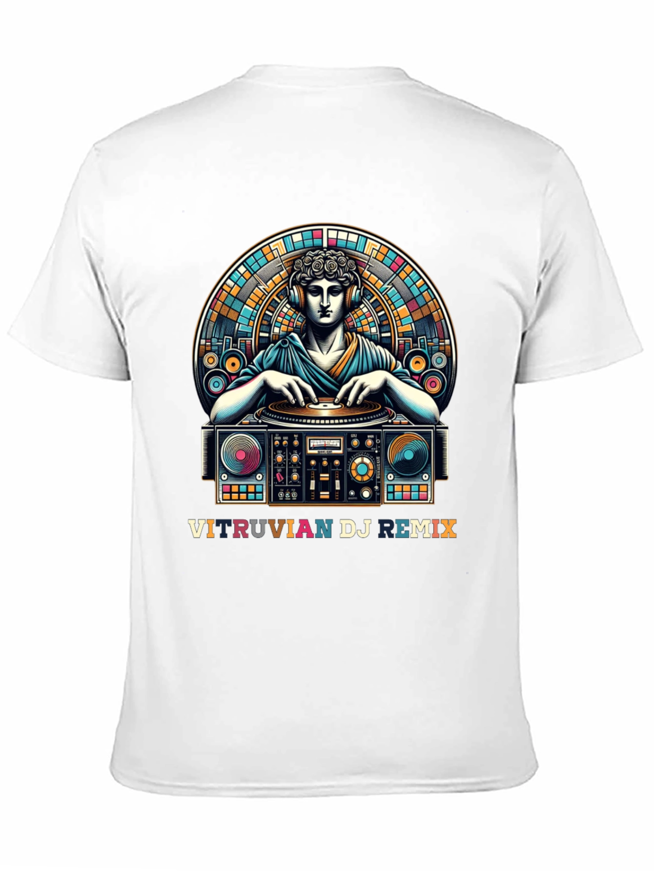 Vitruvian DJ Remix Graphic Tee