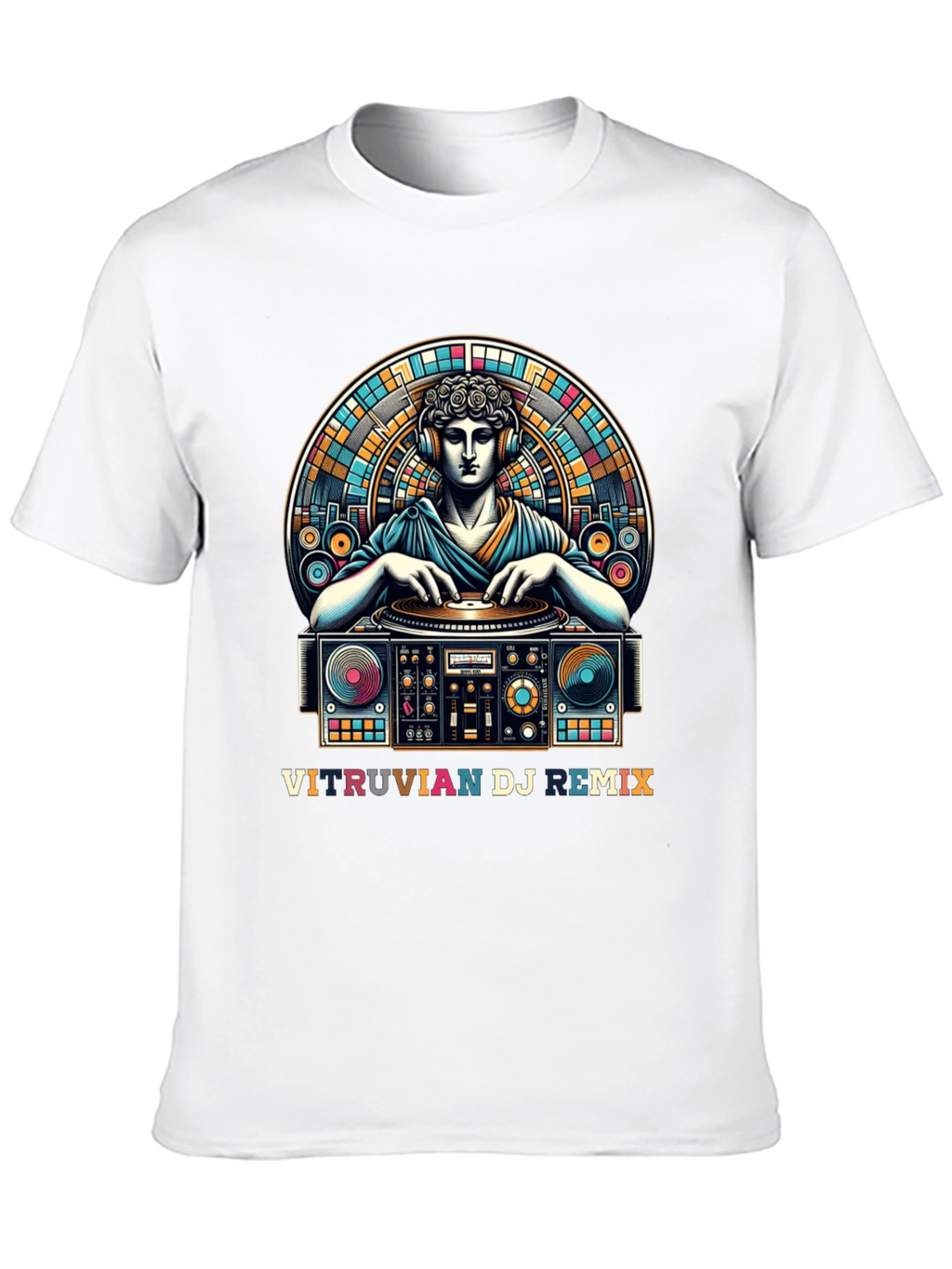 Vitruvian DJ Remix Graphic Tee