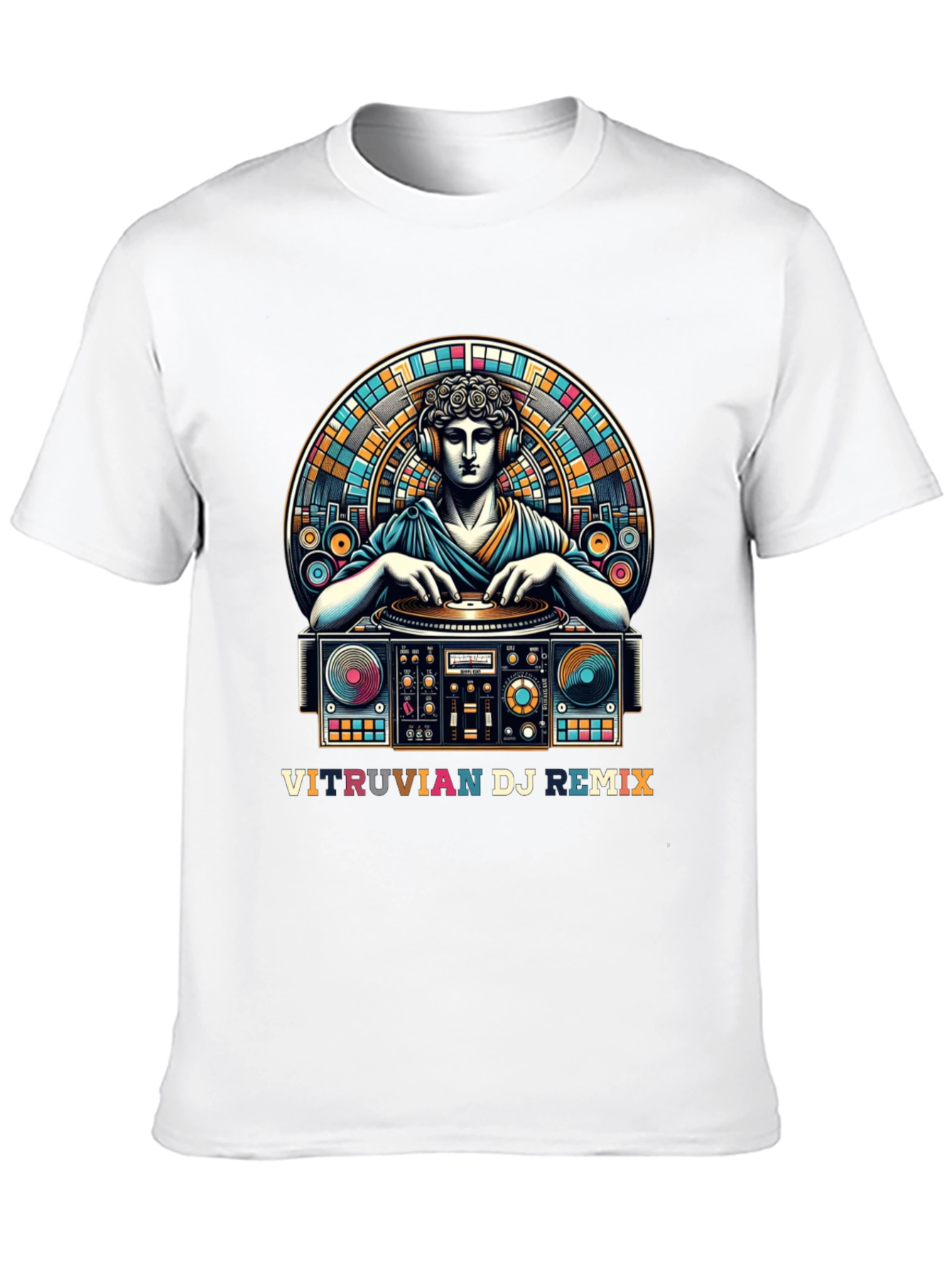 Vitruvian DJ Remix Graphic Tee