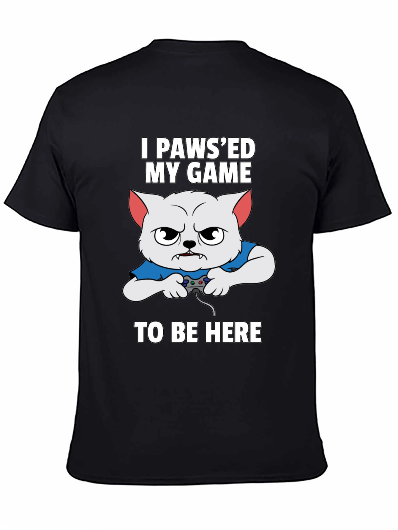 I Pawsed My Game Gamer Cat T-Shirt