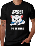 I Pawsed My Game Gamer Cat T-Shirt