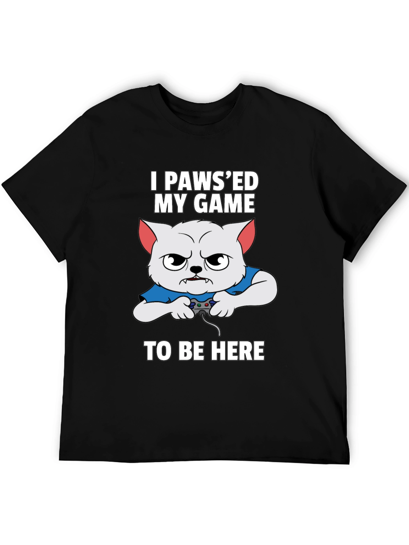 I Pawsed My Game Gamer Cat T-Shirt